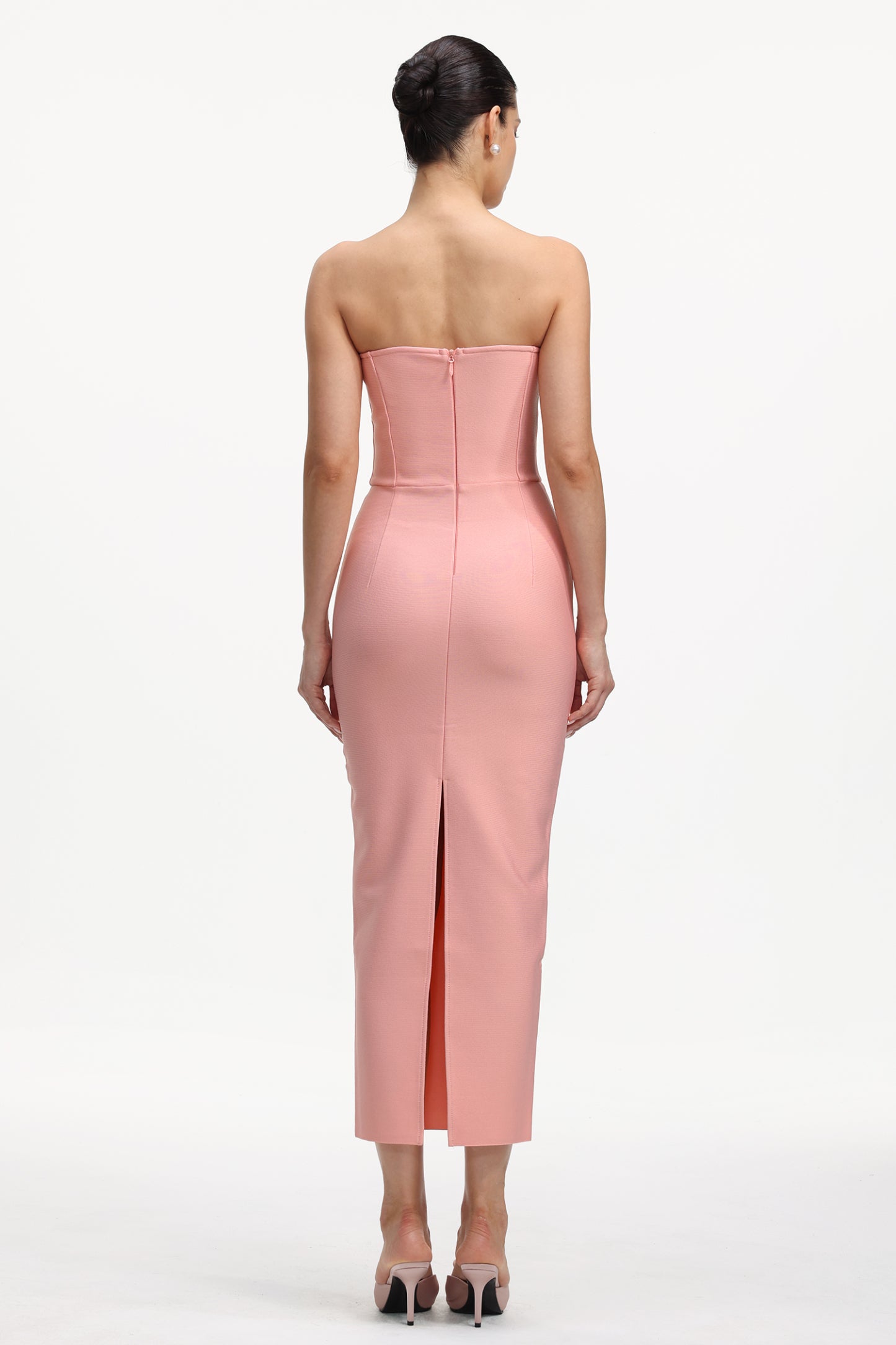 Faran Romantic Contour Strapless Bandage Maxi Dress